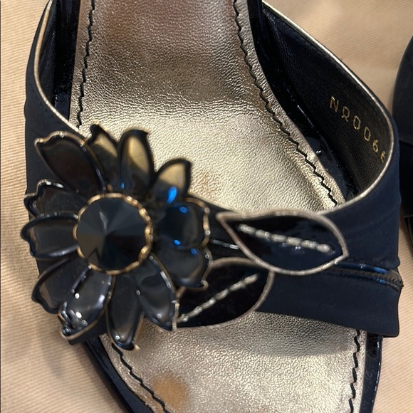 Louis Vuitton Black Embellished Sandals - Picture 5 of 5